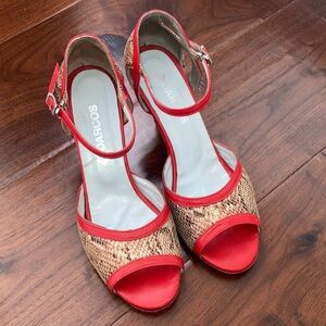 Darcos Argentine Tango Red and Tan Women's Heels 39